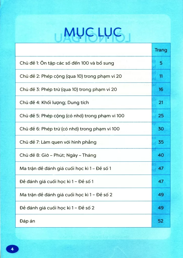 PHÁT TRIỂN VÀ ĐÁNH GIÁ NĂNG LỰC TOÁN LỚP 2 - TẬP 1 (Theo chương trình GDPT 2018)